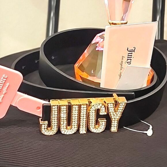 Juicy Couture Rhinestone Block Logo Buckle Belt main image 5